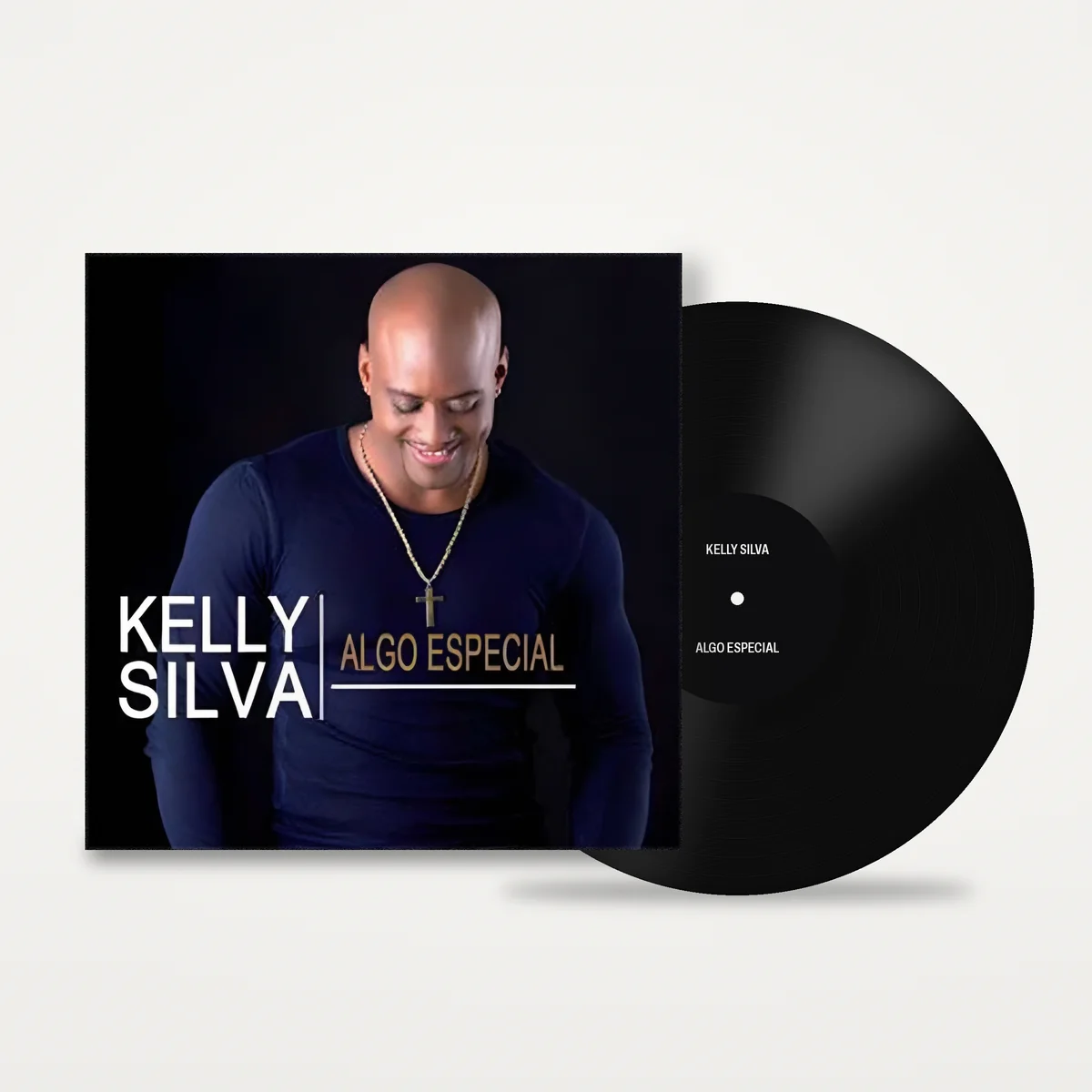 Algo Especial de Kelly Silva, capa e disco de vinil