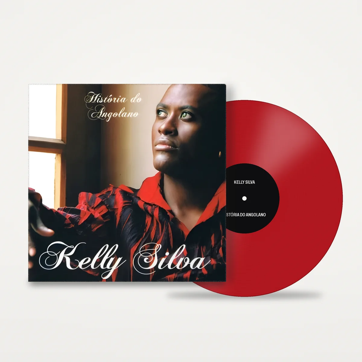 História do Angolano de Kelly Silva, capa e disco de vinil
